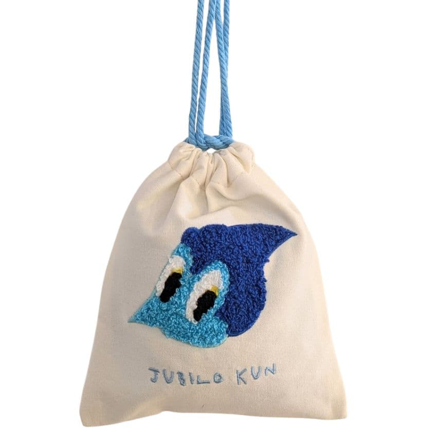 サガラ刺繍巾着【ジュビロくん】